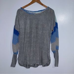 TINY for Anthropologie Ballon Sleeve Top size Large